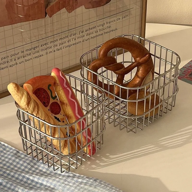 Compost Bin Countertop - Metalen draadopbergmand Desktop Organizer voor keuken,