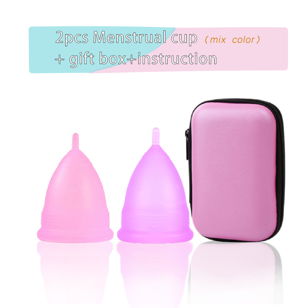 Menstrual Cup Silicone - 2 stuks menstruatiecup voor vrouwen, medische