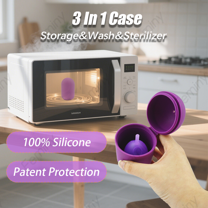 Menstrual Cup Silicone - Siliconen Case Sterilisator Bpa-Vrije Reiniger Container