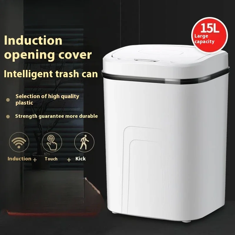 Compost Bin Countertop - 15L Slimme Prullenbak Automatische Sensor Vuilnisbak