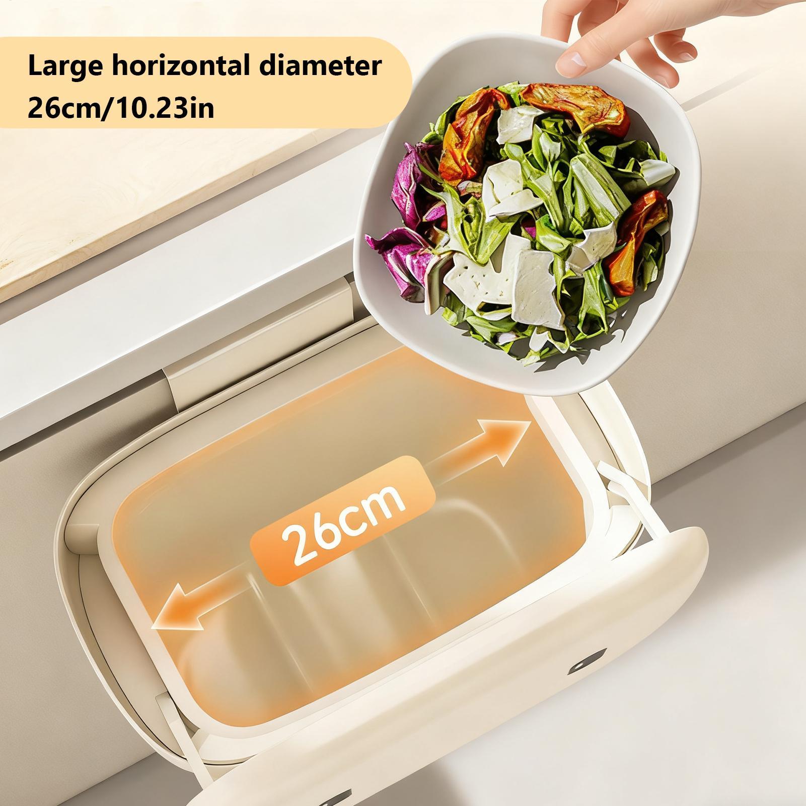 Compost Bin Countertop - Keuken Afvalbakken Muur Vuilnismand Met Deksel