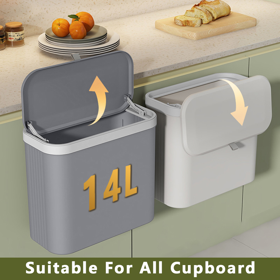Compost Bin Countertop - ONEKA 14L Keuken Prullenbak Met Deksel