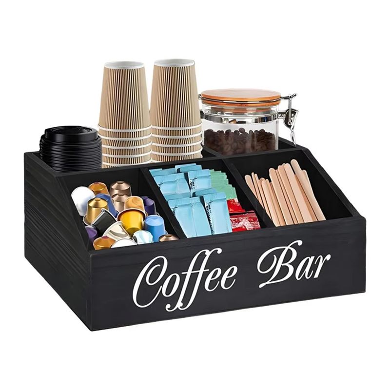 Houten opbergmand voor koffiep - Compost Bin Countertop recensie en prijs