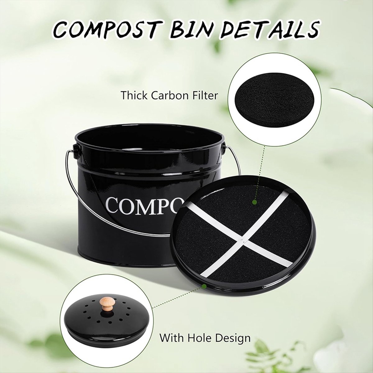 Keukencompostbak voor keukenwe - Compost Bin Countertop recensie en prijs