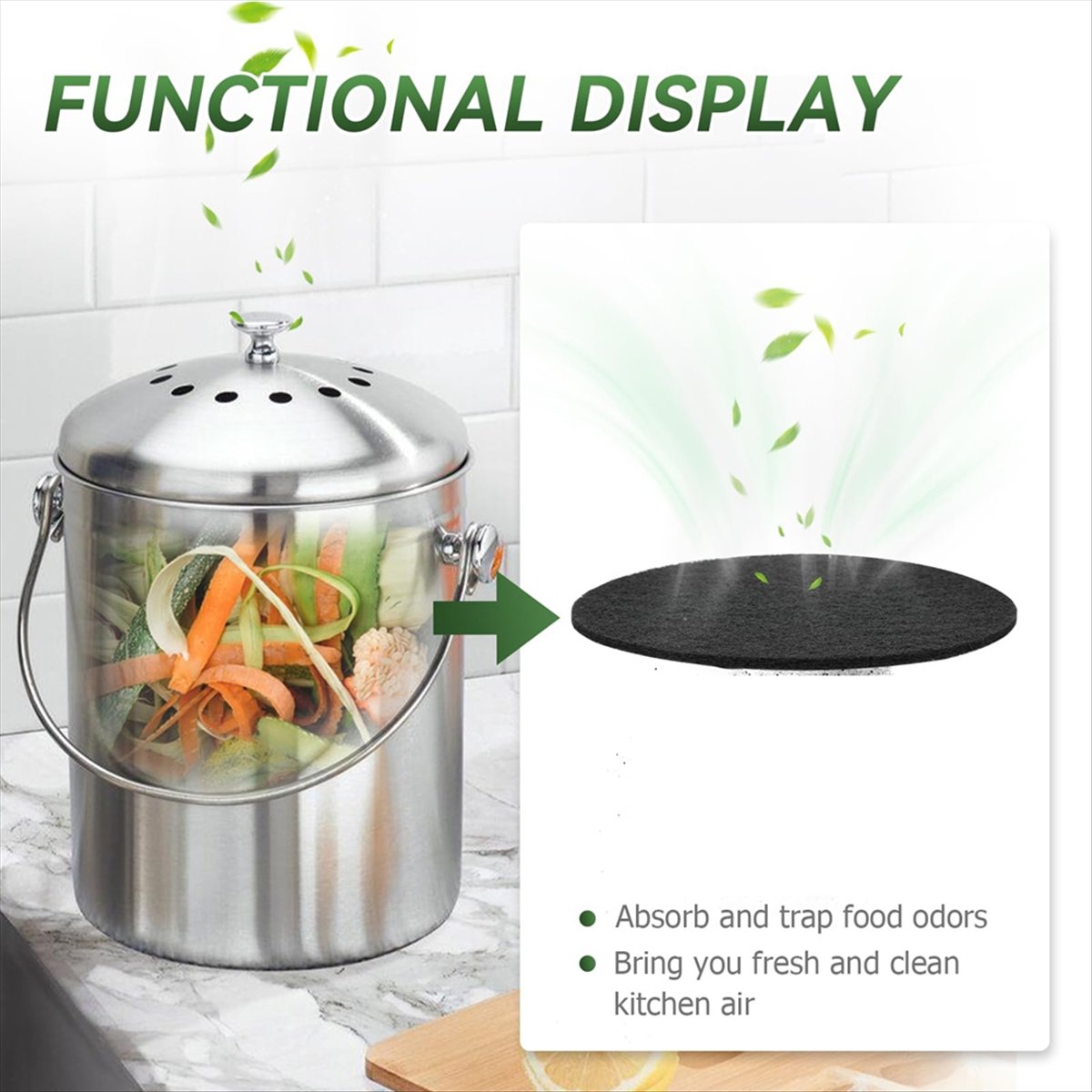 A92G Nieuw compostemmerfilter, - Compost Bin Countertop recensie en prijs
